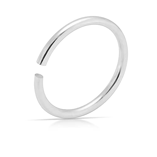 8Mm - 22 Gauge (0.6Mm) 925 Sterling Silver Seamless Continuous Open Hoop Nose Ring Nose Piercing Jewelry #TOP4