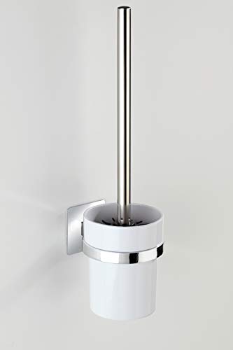Brosse WC plastique ABS avec support de fixation murale adhésive - 5