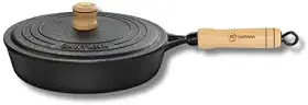 Frigideira De Ferro Fundido Indução Com Tampa 22 Cm Oferta