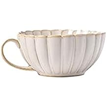 Coffee Cups Coffee Cups Ceramic Tea Cup and Saucer Set Porcelain for Home 9 Oz for Cappuccino Latte Coffee Soup Tea Cereal Ice Cream and Turquoise Home & Kitchen