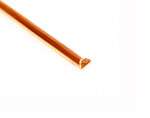 Image of 99.9% Pure Copper Wire, 18 Gauge, Half Round, Dead Soft, 27FT by Craft Wire | 99.9% Pure Copper Wire for Jewelry Making, Wire Wrapping, Pure Copper, CDA #110, 0.51mm Wire, Craft, High Quality Made in USA
