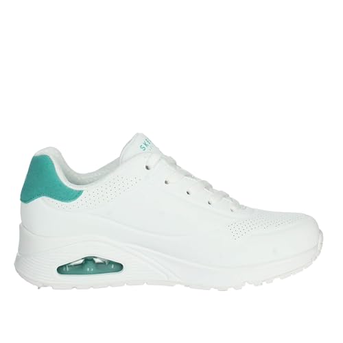 Image of Skechers Women's Uno-pop Back, White /Mint, 7