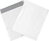 BOX USA Poly Mailer Envelopes, 20' x 24' x 4', White, Self-Seal with Tear Strip, Gusseted, Waterproof and Puncture Resistant, for Shipping Bulky Items, Books and Catalogs, Pack of 100