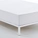 ESTELIA - Bajera Ajustable Color Blanco - Cama de 105 (Alto 35 cm) - 50% algodón / 50% poliéster - 144 Hilos - Ideal para colchones Altos