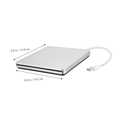 Lecteur DVD Externe Compact et Léger Finition Gris Argenté