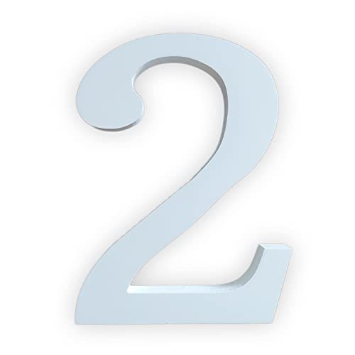 Chiffre décoratif en bois blanc 20 cm 1,8 cm d'épaisseur, 24 chiffres en bois à peindre sur le mur de l'alphabet pour enfants, nom de café, mariage, anniversaire, fête, maison, numéro détaché (2)