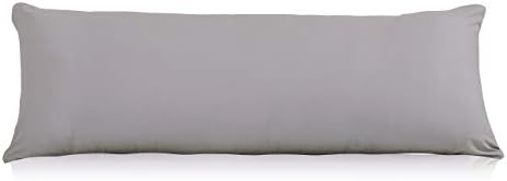 EVOLIVE Ultra Soft Microfiber Body Pillow Cover/Pillowcases 21"x54" with Hidden Zipper Closure (21"x54" Body Pillow Cover, Silver Grey)