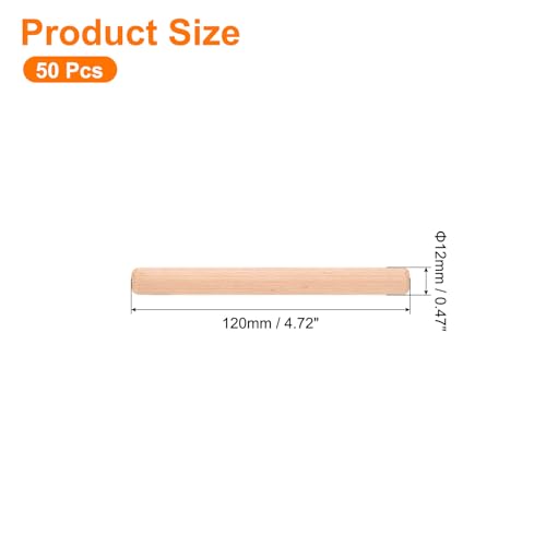 Pasadores de madera 12x120mm estriados para muebles y carpintería 50 uds 2