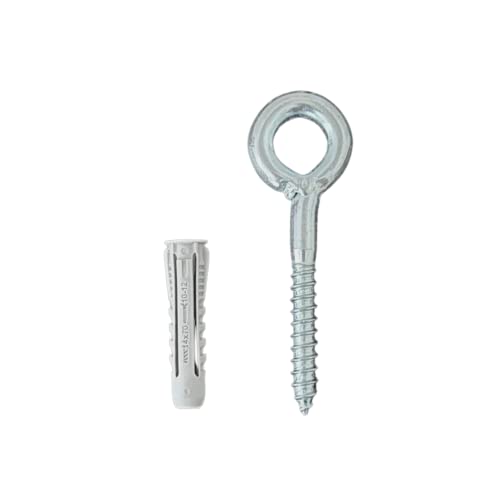 BATIFIX Ringschraube mit Holzgewinde für Gerüstverankerung | inkl. Dübel | Gerüstöse Ösenschraube Augenschraube (25, 12 x 230 mm)