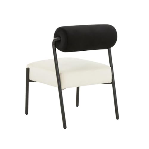 Sillón plegable de terciopelo color negro miniatura 5