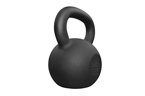 Powert Cast Iron Kettlebell|Premium Quality Powder Coated|Ergonomic Design|Great For Weight Lifting Workout & Core Strength Training& Muscle Building (H-24Kg) #TOP3