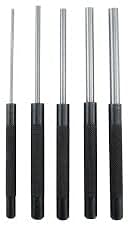 AI New Alloy Steel Extra Long Drive Pin Punch Set, 8" Length, 1⁄8", 3⁄16", 1⁄4", 5⁄16" and 3⁄8" Point Sizes