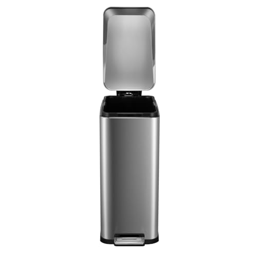 Caneca de Basura Rectangular de Acero Inoxidable 50L miniatura 5