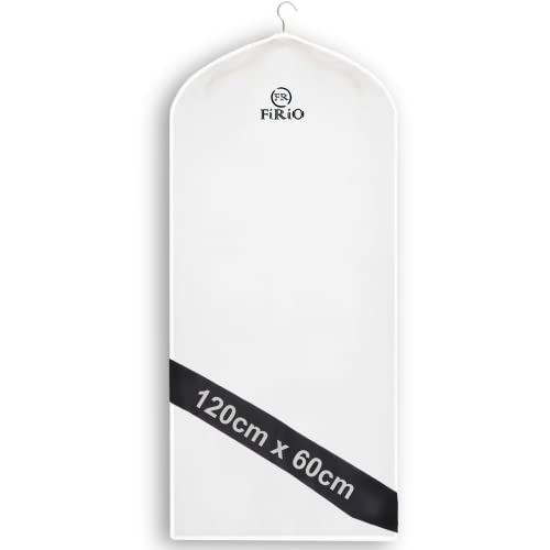FiRiO® 1 x Kleidersack Transparent 120 cm - Premium Kleiderhüllen mit Reißverschluss für Hemd, Bluse & kurzes Kleid - Atmungsaktive Kleidertasche Kleiderschutzhülle Business für Aufbewahrung Cover
