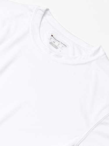 Champion Men's Long Sleeve Double Dry Performance T-Shirt, White, XX-Large