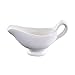Sosjerka Biały ceramiczny sos łódź z eleganckim uchwytem. Porcelanowa łódź sosowa ma spiczasty dziobek, który jest łatwy do wlewania soku (5oz / 175 ml) sos łódź