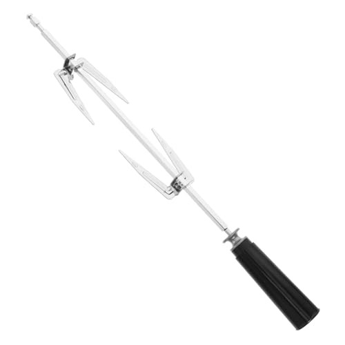 GLEAVI Heavy Duty Rotisserie Forks Stainless Steel Bbq Forks with Handle Screws for Grilling Air Fryer Skewers Meat Cooking Turkey Chicken Versatile Cooking Tool
