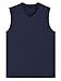 Latuza Men's Bamboo Viscose Pajama Shirt V-Neck Sleep Tank Top 2 Pack, Black/Navy, X-Large
