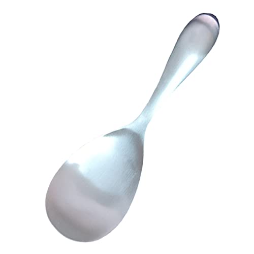 OUNONA Wear Resistant Stainless Steel Rice Spoon Convenient Kitchen Rice Paddle for Home Restaurant and Hotel Use Accessory