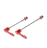 Quick Release Skewer Hub Quick Release Skewers Mountain & Road Bike Bicycle QR Levers Outer Diameter 100/135mm Accessory(Red)
