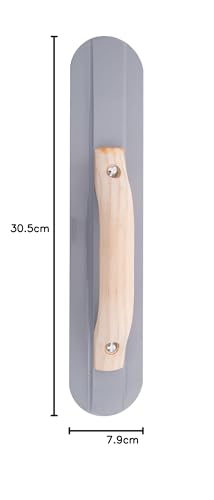 Marshalltown 141 Handglätter mit Holzgriff, aus Magnesium, für Boden und Beton, Grösse des Glätters: 305x79 mm