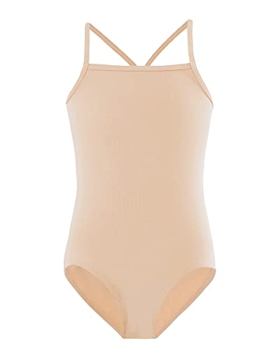 Leotard for Girls Dance Camisole Nude Ballet Undergarment Size 8-9 Years Old Sleeveless Gymnastics Outfit Top