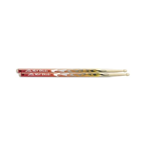 Hotsticks Artisticks 5A Drumsticks with Red Flame Design Cover