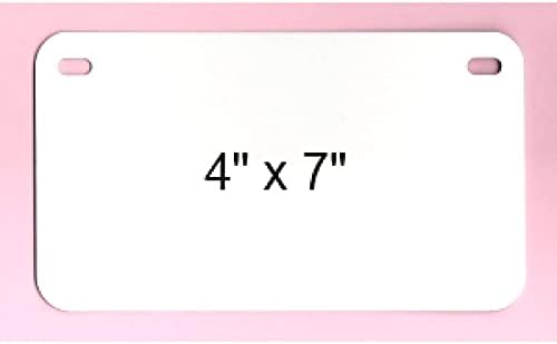 White Dye Sublimation .025 Aluminum Motorcycle License Plate Blanks 30pk