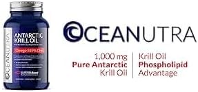 Miniatura 8 de Aceite de krill orgánico 100% puro 1000 mg, suministro de 180 días, Omega 3, concentración más alta 56% fosfolípidos, capturado en la naturaleza,