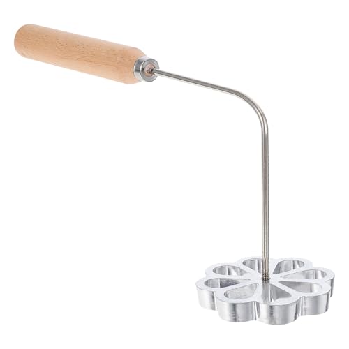 SEWACC Molde Práctico para Empanadas de Camarones de 75 CM Mango Ergonómico de Madera Aleación de Aluminio Resistente al Calor para Freír Accesorio de Cocina para Uso Doméstico