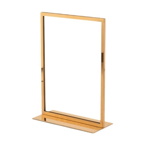 Porte-affiche double face A4 or en acier inoxydable et polystyrène pour salons