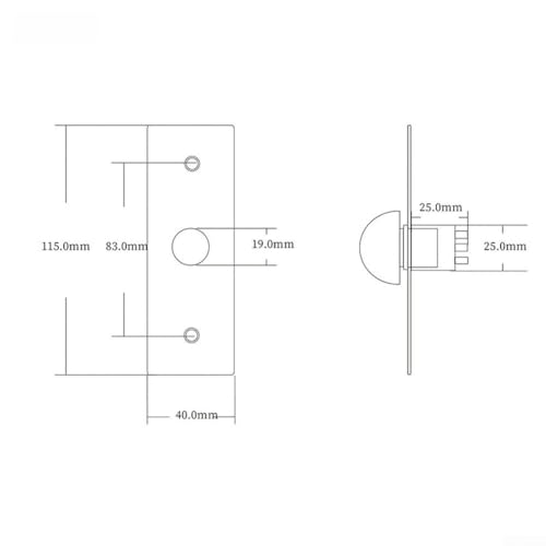 Interrupteur à bouton en métal à tête champignon pour systèmes de contrôle ACS avec fonctionnalité Press-to-Exit et configuration de contact NO/NC – vue 4