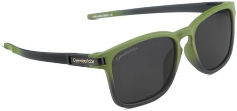 Eyewearlabs OKNO | Polarized Full Rim Square Branded Stylish Sunglasses For Men & Women | 100% UV Protection Shades | Cricket Sports Cycling Driving | Medium | Moto X2