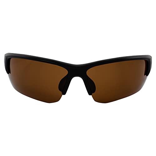 Global Vision BluWater Polarized Samson 3 Boating Watersports & Fishing Sunglasses Black Frame w/Brown Lens2