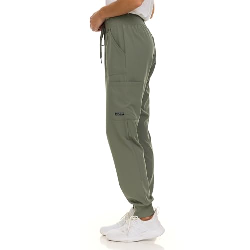 Nautica Scrub Pants for Women - Jogger Cuffs, 5-Pocket, Stretch Fabric - image 4