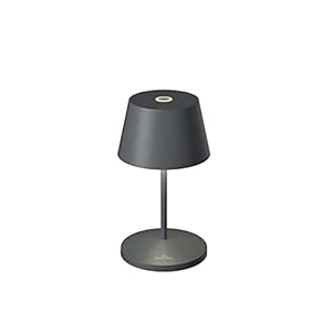 Villeroy & Boch Tafellamp Seoul 2.0 LED met accu en laadstation, kleur: antraciet