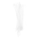 KOMBIUDA 1000pcs Beaded Loop Tie with Snap Fastener, 8-inch (20cm) Plastic Tag String for Clothing Labeling, Security Tagging Fasteners for Retail and Garment Hanging