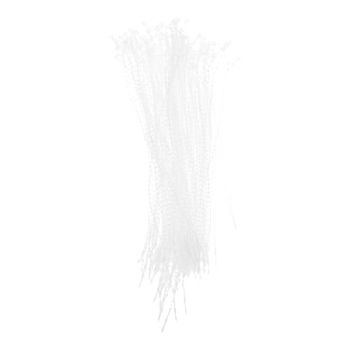 KOMBIUDA 1000pcs Beaded Loop Tie with Snap Fastener, 8-inch (20cm) Plastic Tag String for Clothing Labeling, Security Tagging Fasteners for Retail and Garment Hanging