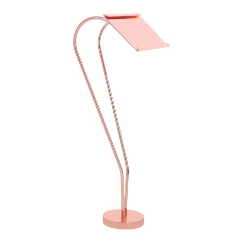 POPETPOP Supporto da Tavolo in Acciaio Inox 25 Cm a Forma di Cuore, Espositore Porta Menù e Segnaposto per Buffet e Ristoranti, Mini Supporto per Piatti e Cartelli da Tavolo Rosa Rosa