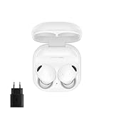 Samsung Galaxy Buds2 Pro y Adaptador de viaje 25W - Auriculares Bluetooth, True Wireless, Cancelación de Ruido, Estuche de Carga, Sonido de Calidad, Resistentes al Agua, Blanco (Versión española)