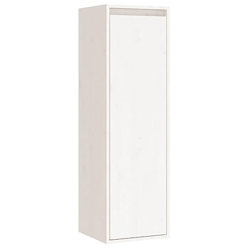 Estantería de pared blanca madera pino maciza estantes repisas organizador vertical libros 4