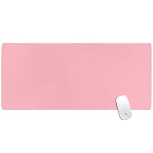 Skinit Extra Large Gaming Mouse Pad - Light Pink Design with Stitched Edges, Waterproof, Non-Slip Rubber Base, Desk Mat for Keyboard & Mouse, 35.75" x 15.4" inches