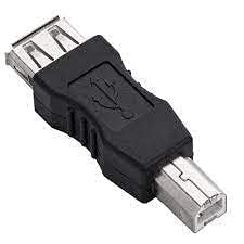 Image of [ 2 Pieces USB 2.0 Type A Female to USB B Male Plug (Printer Scanner) Adapter Connector (Can't Work to Convert Printer as WiFi Enabled or Bluetooth Enabled)
