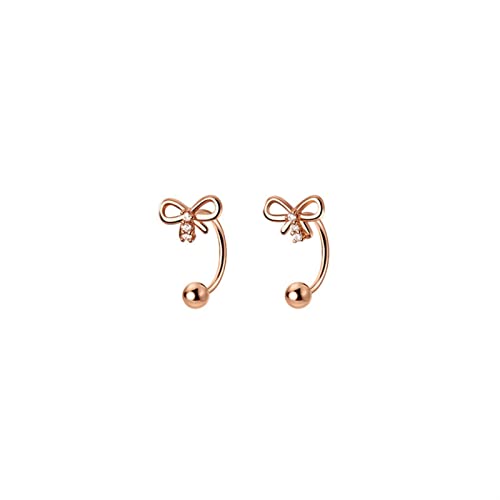 Boucles d'oreilles perles et argent sterling 925 au design n&oelig;ud papillon raffiné