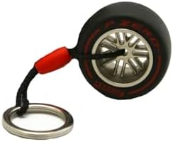 F1 Pirelli Motorsport Official Merchandise - Rubber Wheel Tyre Keyring Keychain - Slick Red Colour