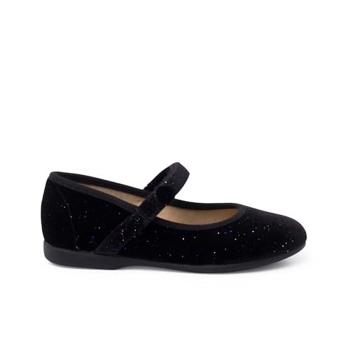 Shiny Velvet Mary Janes Girls Button