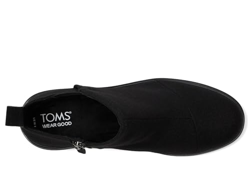 Image of TOMS Women's Maude Wedge Boot, Leather Upper, OrthoLite Insole, Side Zip, Lightweight