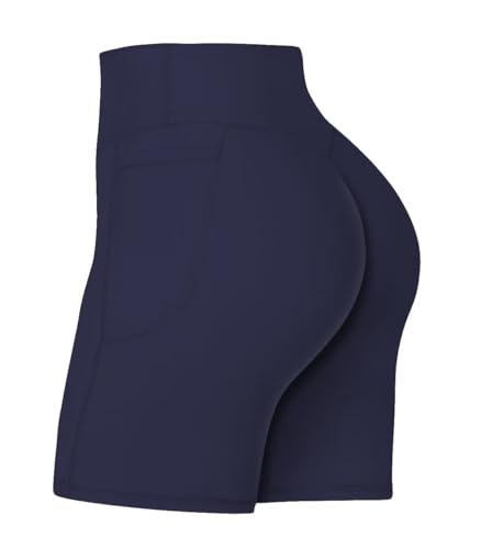 Image of Sunzel No Front Seam Biker Shorts for Women with Pockets, Yoga Workout Gym Bike Shorts with Tummy Control | 3, 5 Or 8-Inch Inseam, High Waisted, No Front Seam, Side Pockets, Buttery Soft, Compression Fit, Squat Proof, Tummy Control