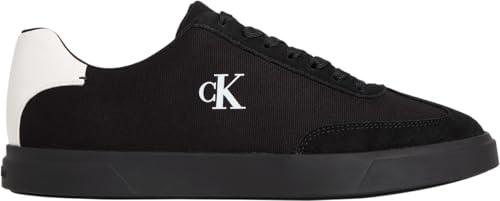 Calvin Klein Sneaker con Suela Cupsole Hombre Low Prof Cupsole CV Low Top, Negro (Black/Bright White), 44