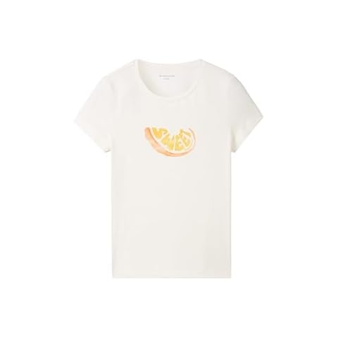 TOM TAILOR Girl's White Summer T-Shirt Cover